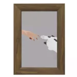 آینه مستطیل آفرینش گربه - تصویر 2