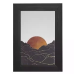 آینه مستطیل غروب سیاه - تصویر 2